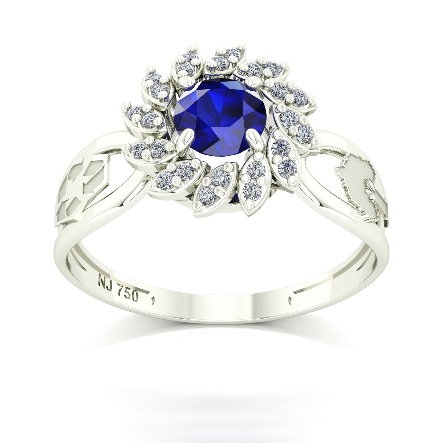 Anel de Formatura de Engenharia Ambiental Magnus Flos II Ouro 18k