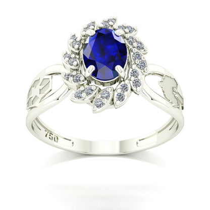 Anel de Formatura de Engenharia Ambiental Magnus Flos Ouro 18k