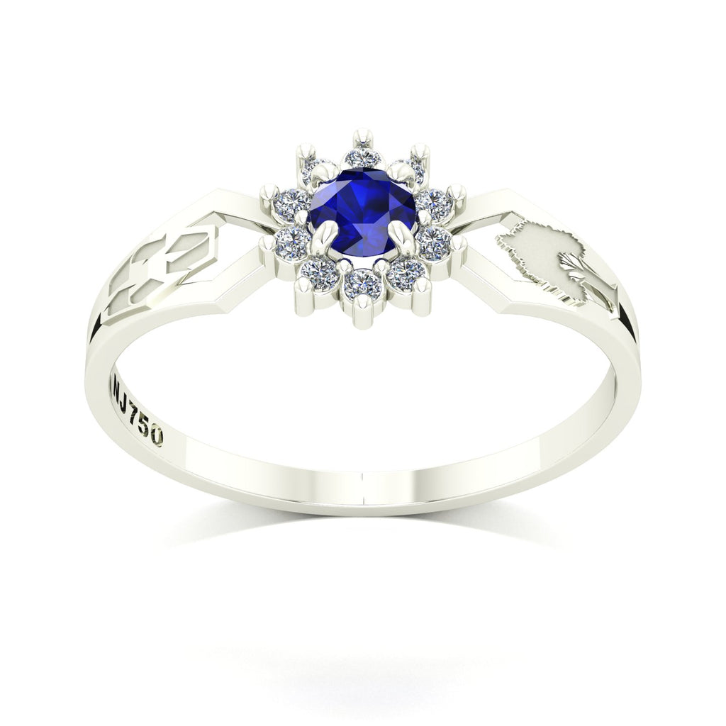 Anel de Formatura de Engenharia Ambiental Lovely II Ouro 18k