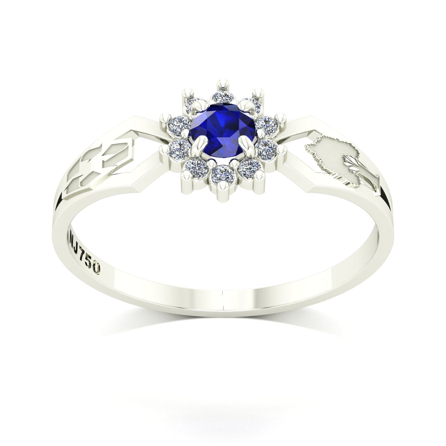 Anel de Formatura de Engenharia Ambiental Lovely II Ouro 18k