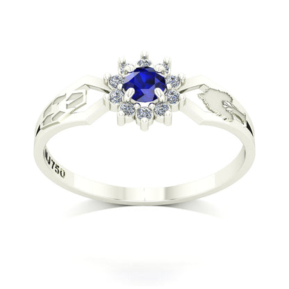 Anel de Formatura de Engenharia Ambiental Lovely II Ouro 18k