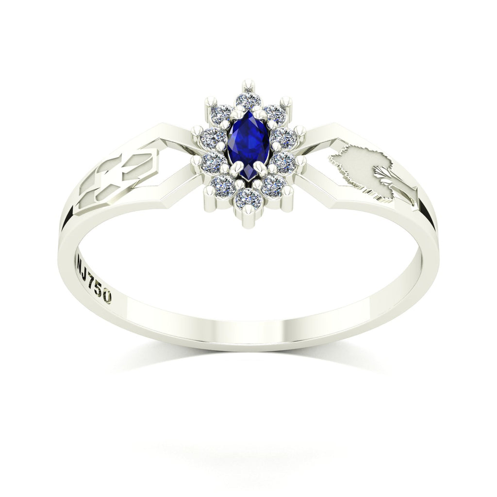 Anel de Formatura de Engenharia Ambiental Lovely Ouro 18k