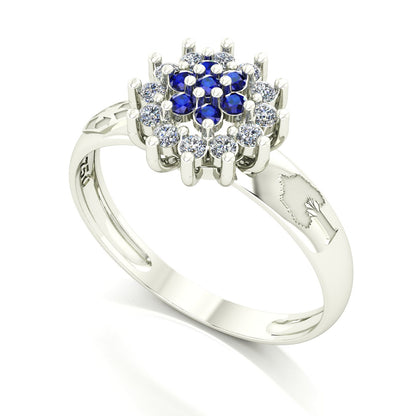 Anel de Formatura de Engenharia Ambiental Flower Ouro 18k