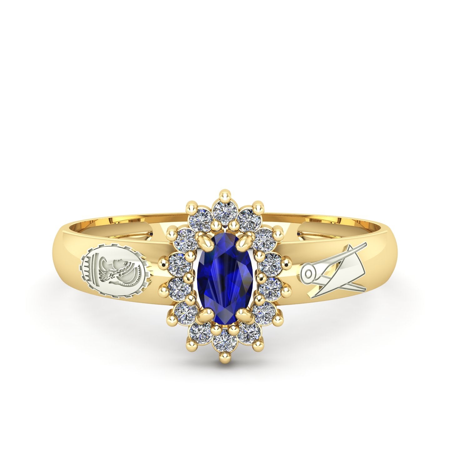 Anel de Formatura de Engenharia Civil Evermore II Ouro 18k