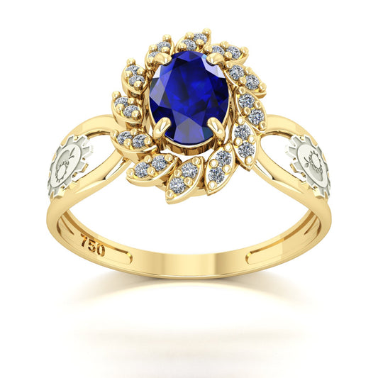 Anel de Formatura de Engenharia de Alimentos Magnus Flos Ouro 18k