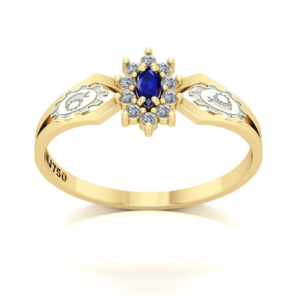 Anel de Formatura de Engenharia de Alimentos Lovely Ouro 18k