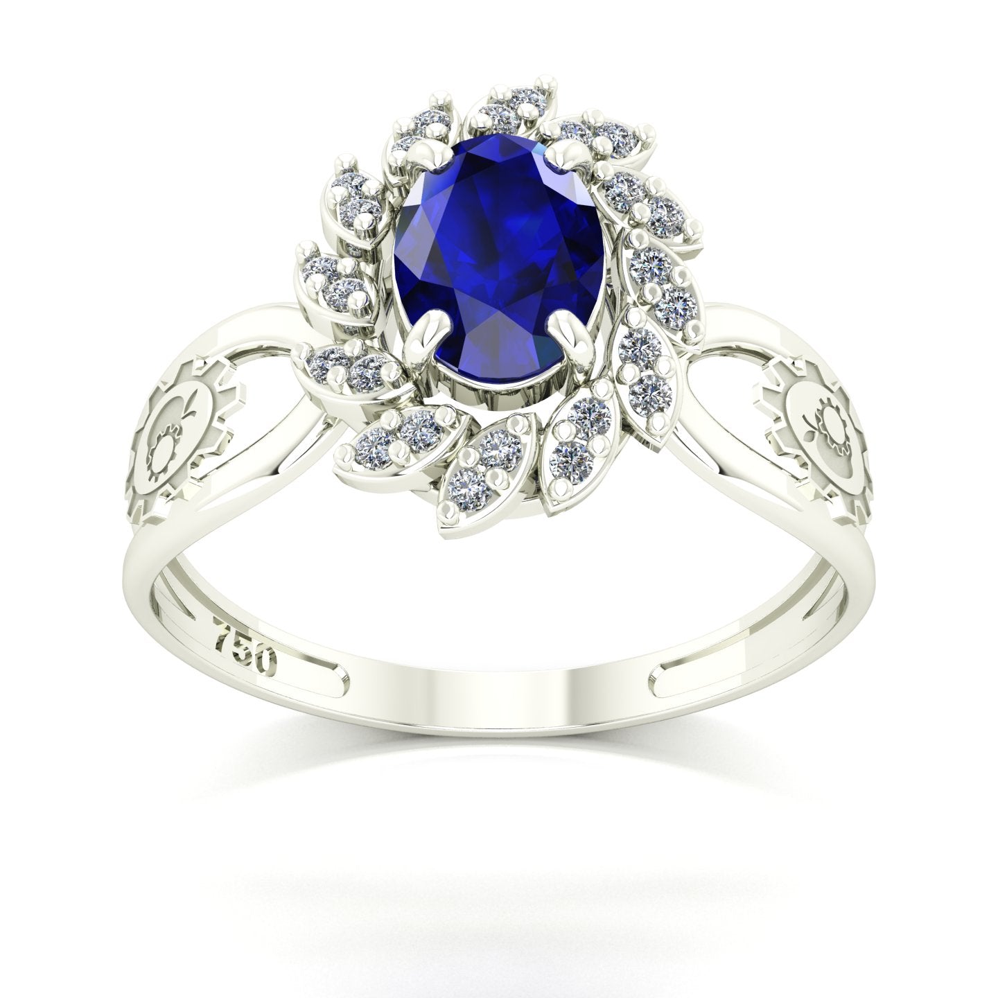 Anel de Formatura de Engenharia de Alimentos Magnus Flos Ouro 18k