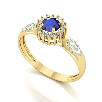 Anel de Formatura de Engenharia de Alimentos Majestic Ouro 18k