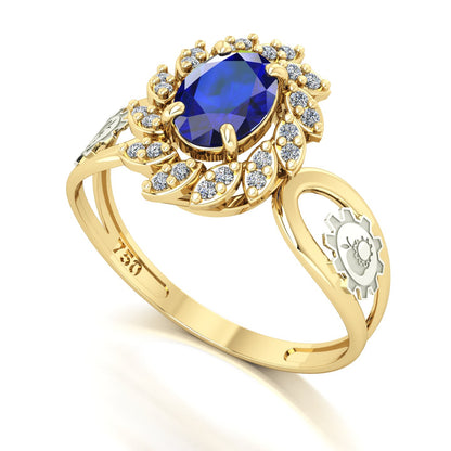 Anel de Formatura de Engenharia de Alimentos Magnus Flos Ouro 18k