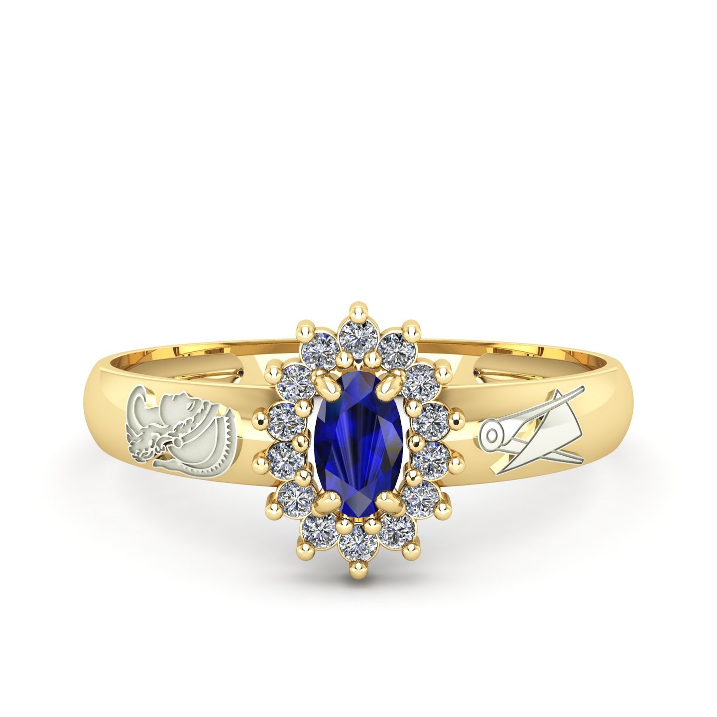 Anel de Formatura de Engenharia de Produção Evermore II Ouro 18k