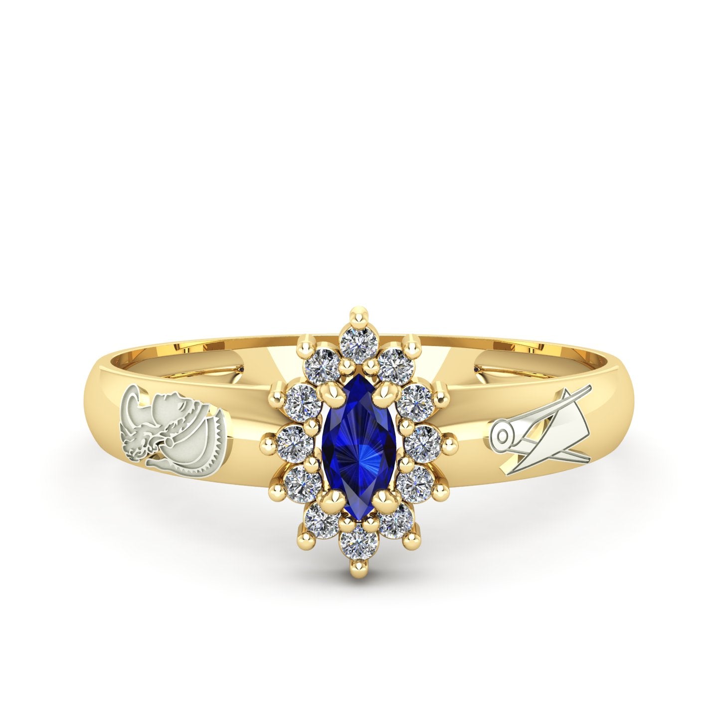 Anel de Formatura de Engenharia de Produção Evermore III Ouro 18k