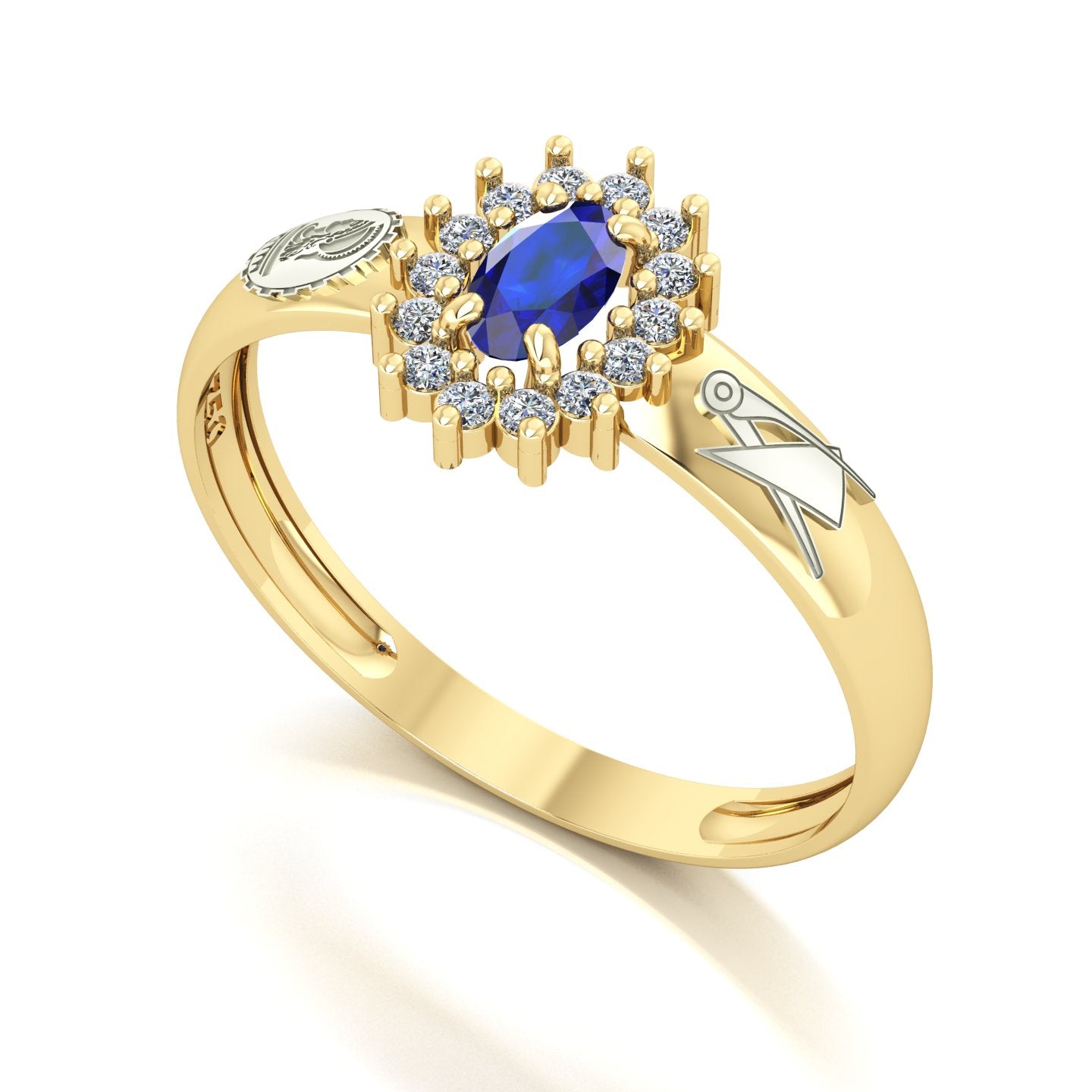 Anel de Formatura de Engenharia Civil Evermore II Ouro 18k