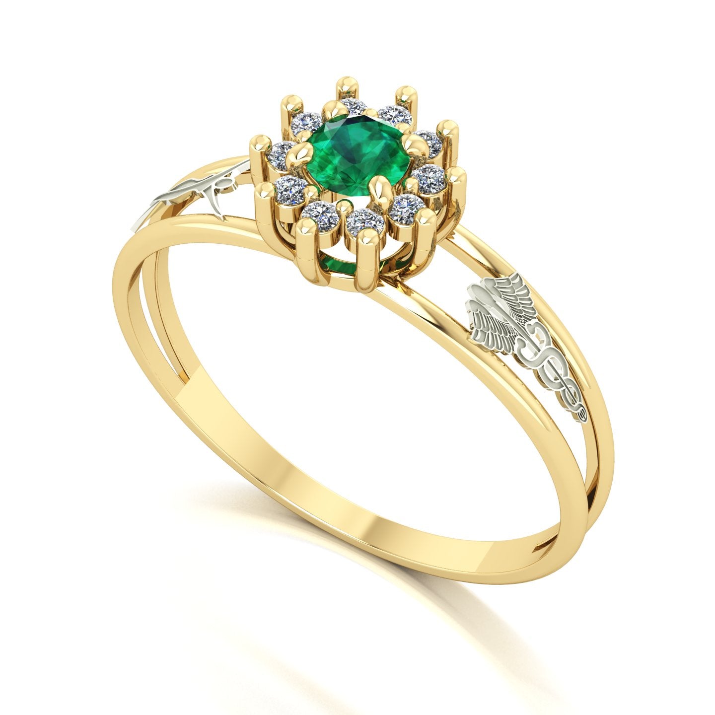 Anel de Formatura de Estética Crown Ouro 18k
