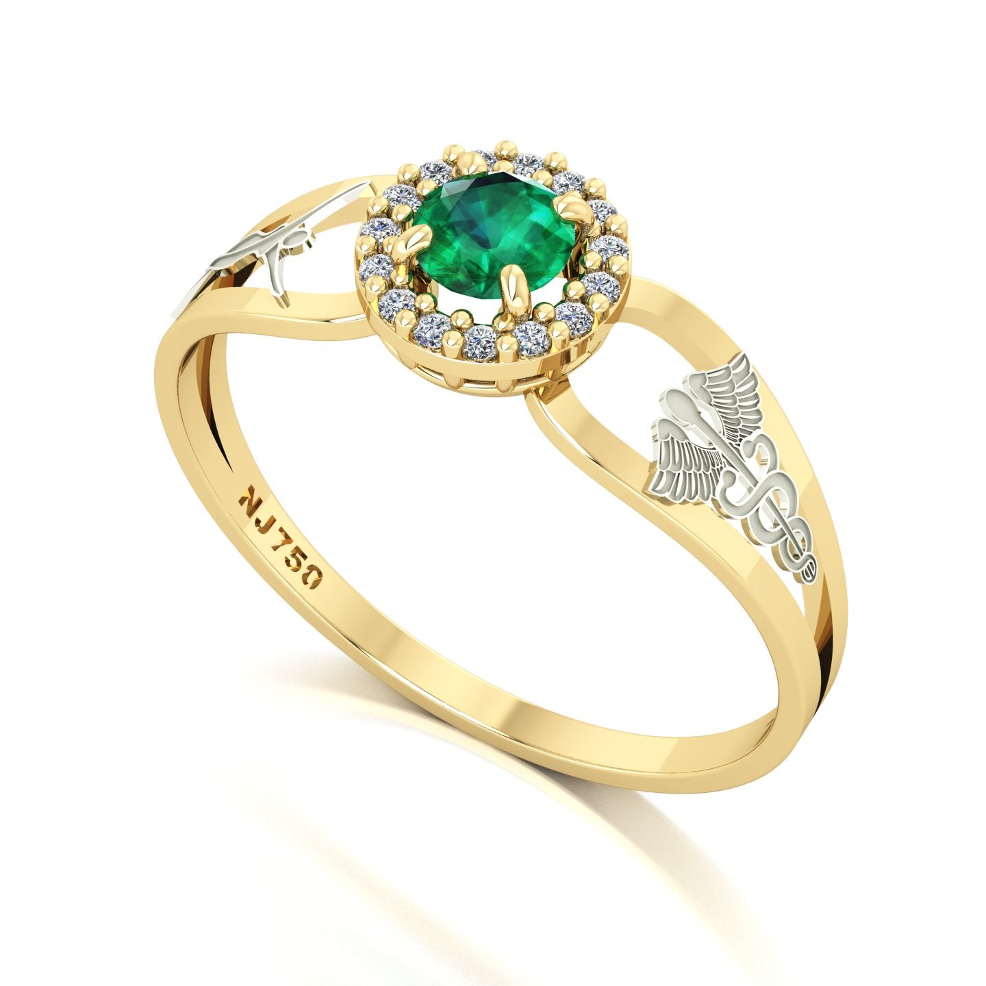 Anel de Formatura de Estética Shiny Ouro 18k