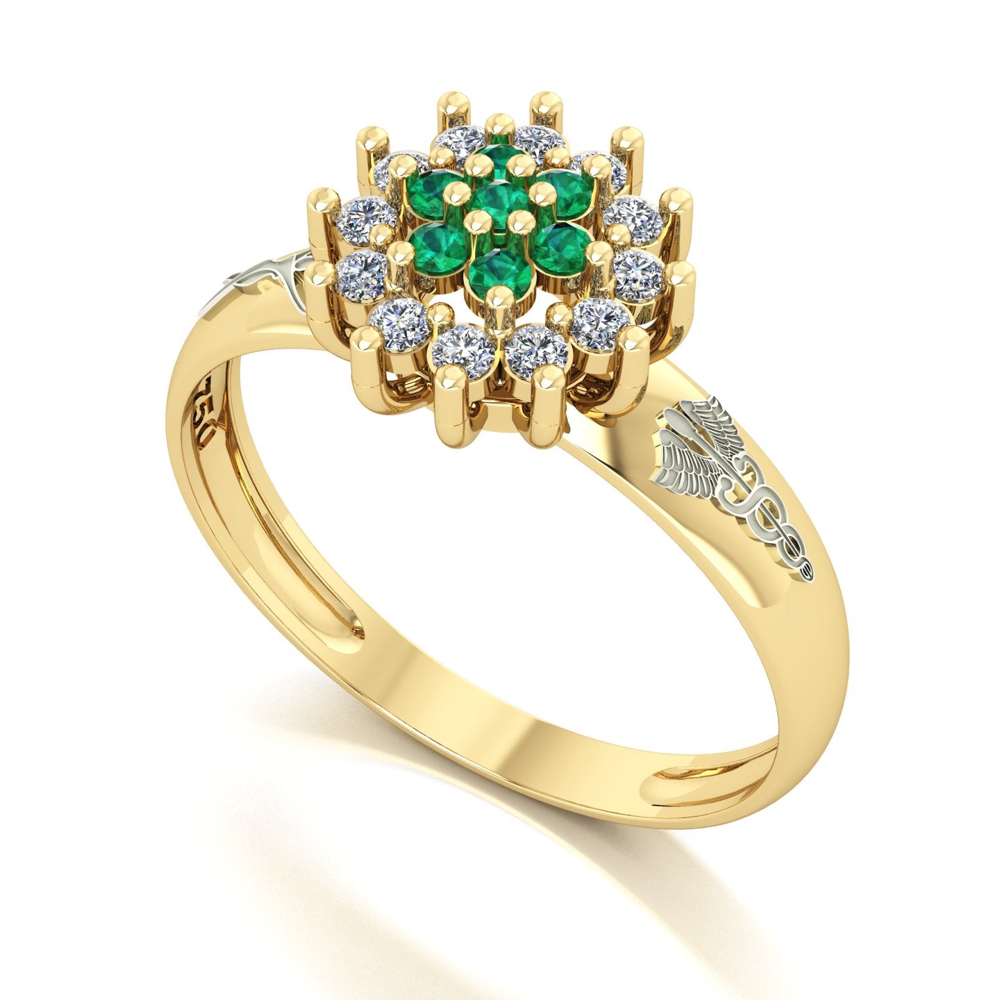 Anel de Formatura de Estética Flower Ouro 18k