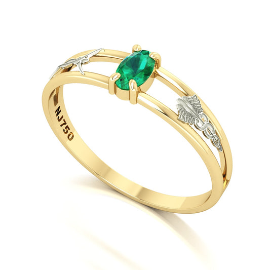 Anel de Formatura de Estética Nexus III Ouro 18k