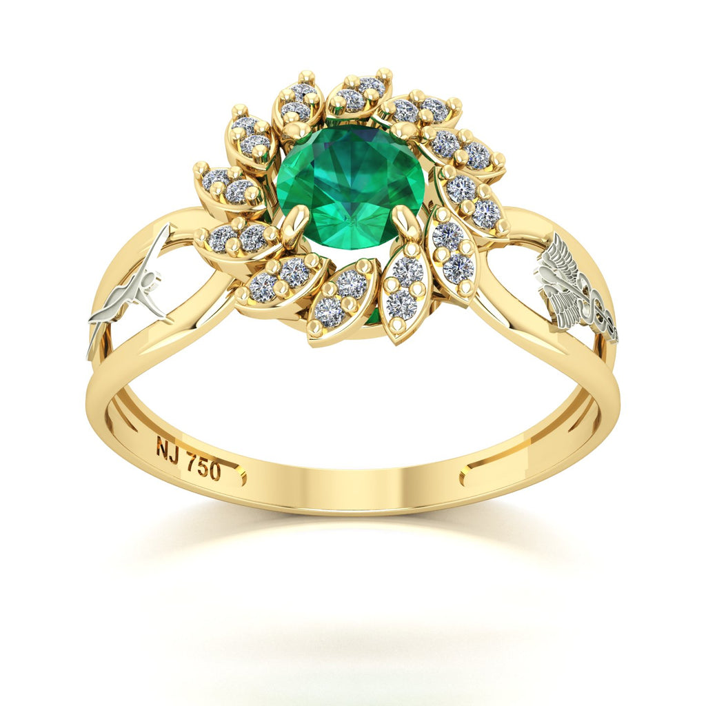Anel de Formatura de Estética Magnus Flos II Ouro 18k