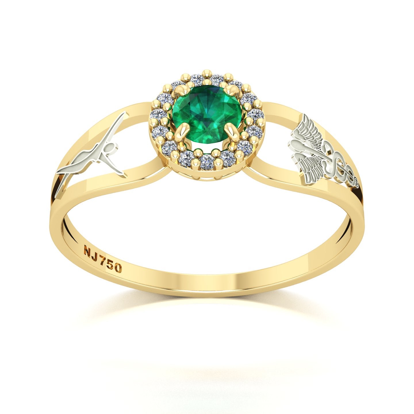 Anel de Formatura de Estética Shiny Ouro 18k