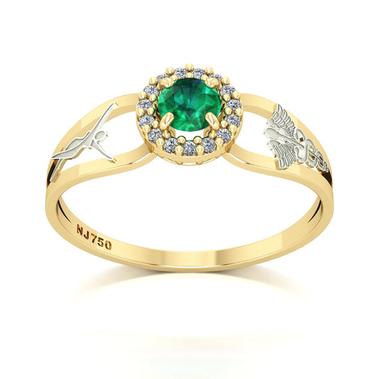 Anel de Formatura de Estética Shiny Ouro 18k