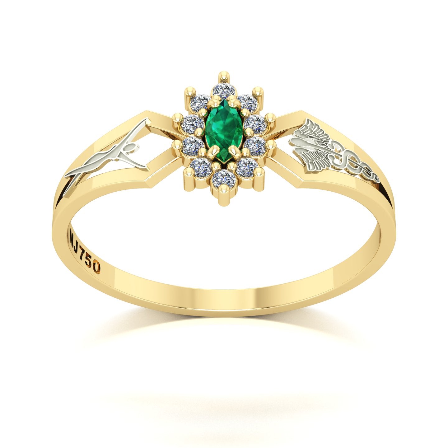 Anel de Formatura de Estética Lovely Ouro 18k