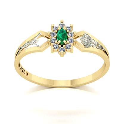 Anel de Formatura de Estética Lovely Ouro 18k