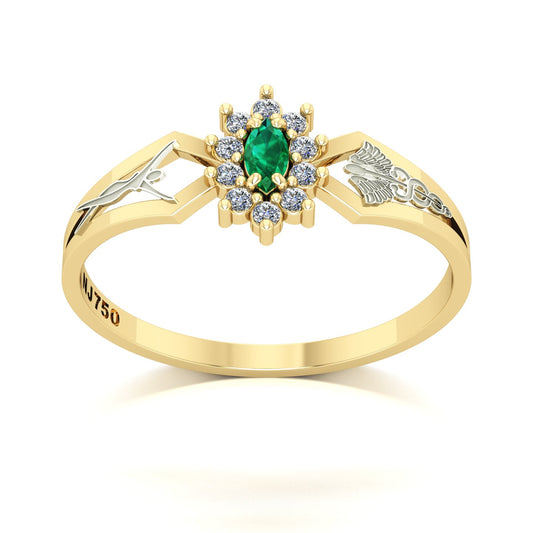 Anel de Formatura de Estética Lovely Ouro 18k