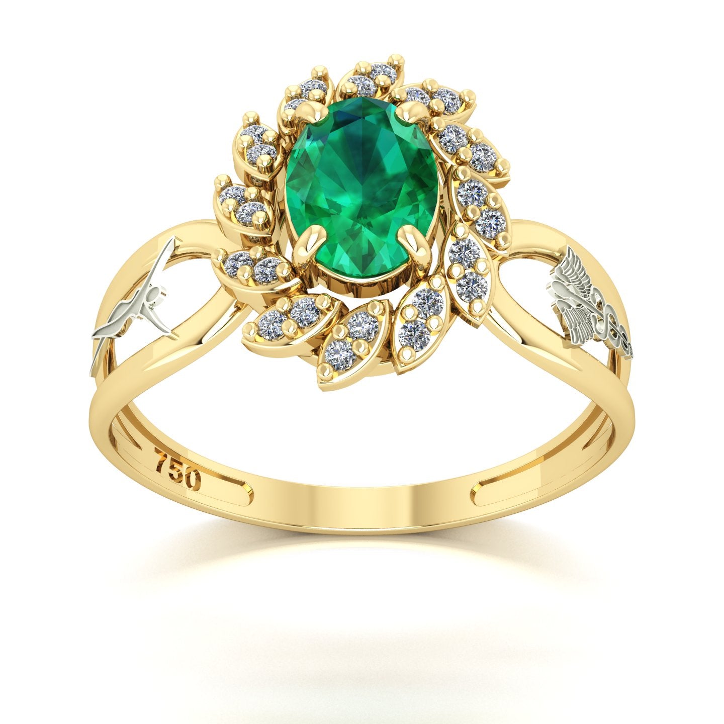 Anel de Formatura de Estética Magnus Flos Ouro 18k