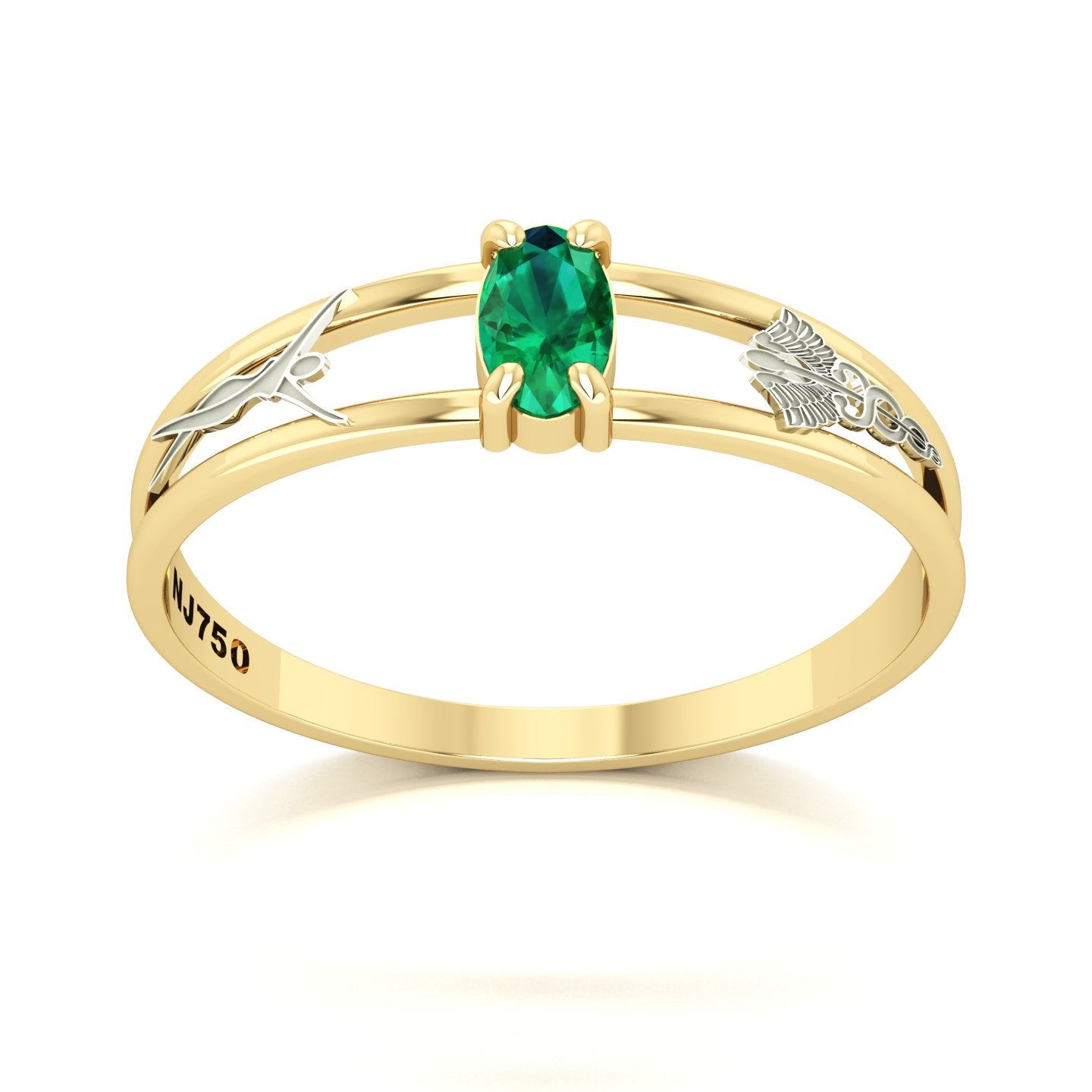 Anel de Formatura de Estética Nexus III Ouro 18k