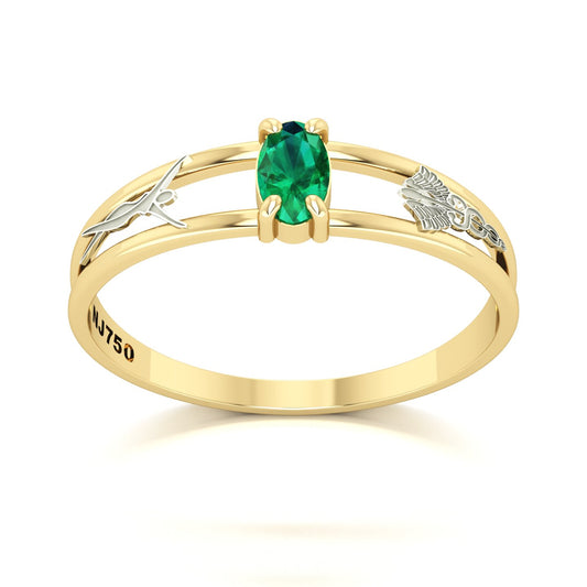 Anel de Formatura de Estética Nexus III Ouro 18k