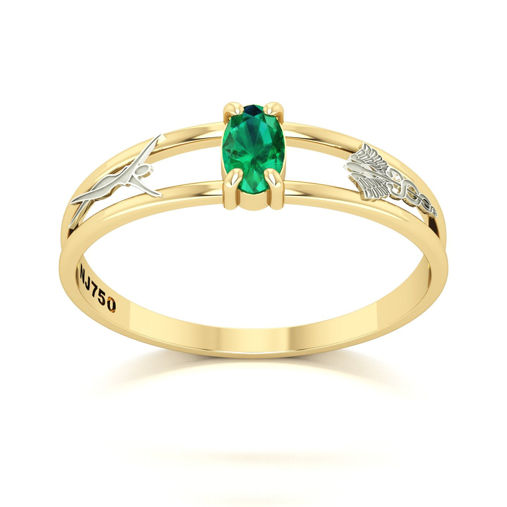 Anel de Formatura de Estética Nexus III Ouro 18k