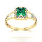 Anel de Formatura de Estética Big Square Ouro 18k