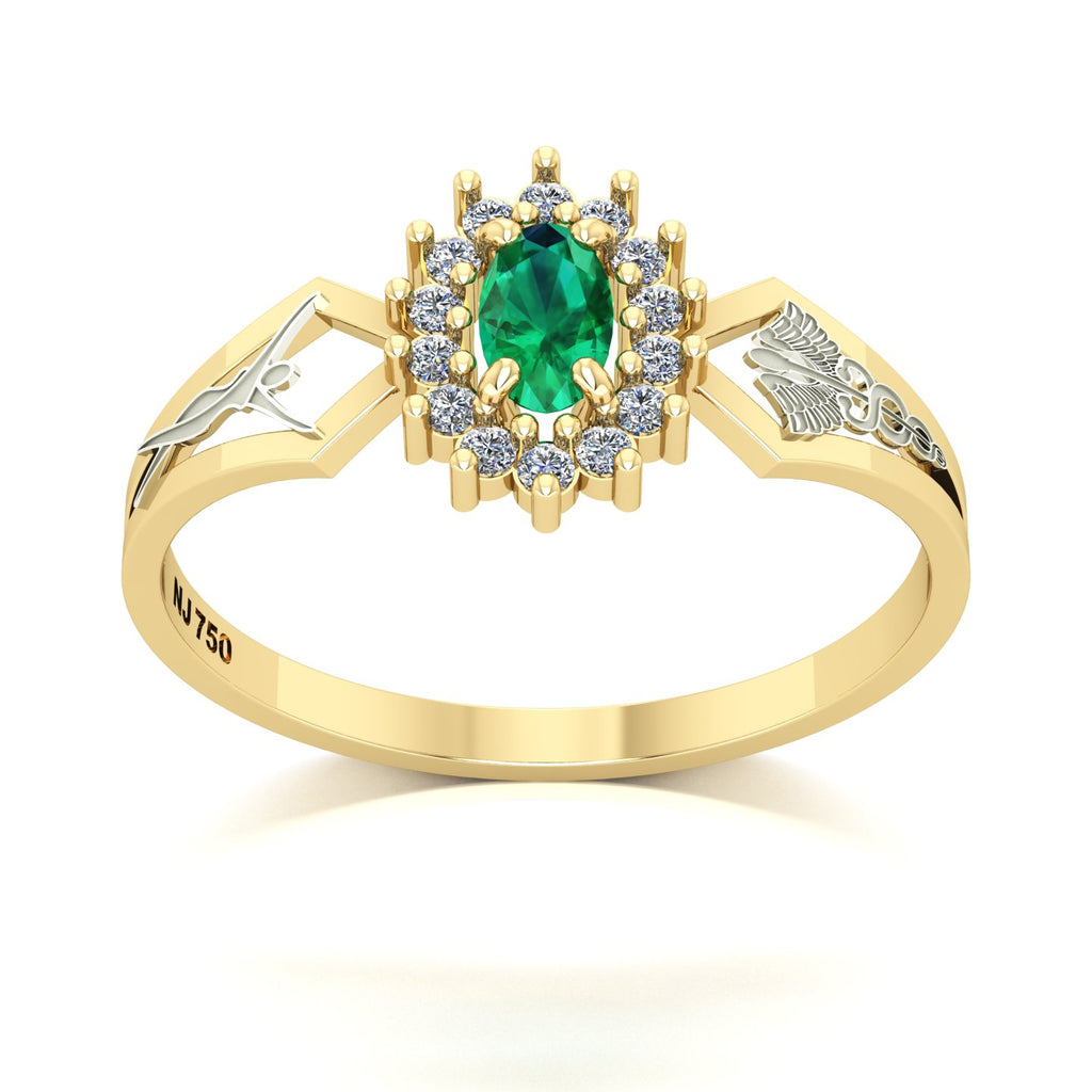 Anel de Formatura de Estética Lovely IV Ouro 18k