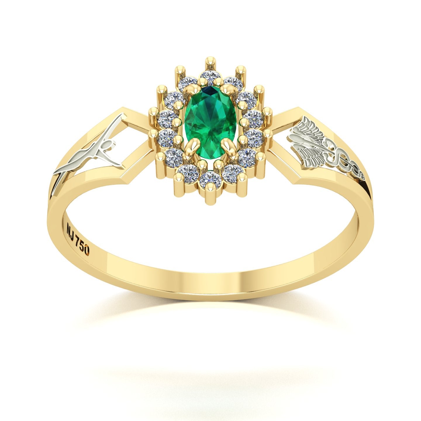 Anel de Formatura de Estética Lovely IV Ouro 18k