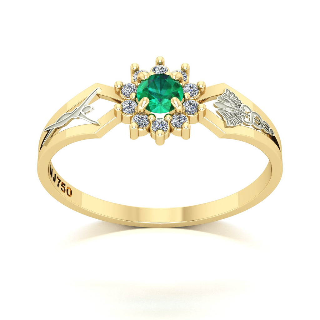 Anel de Formatura de Estética Lovely II Ouro 18k