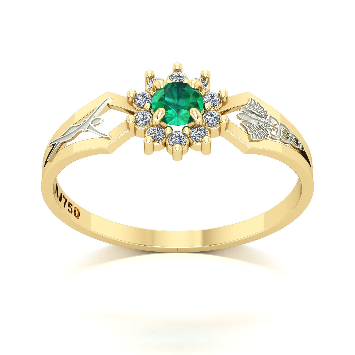 Anel de Formatura de Estética Lovely II Ouro 18k