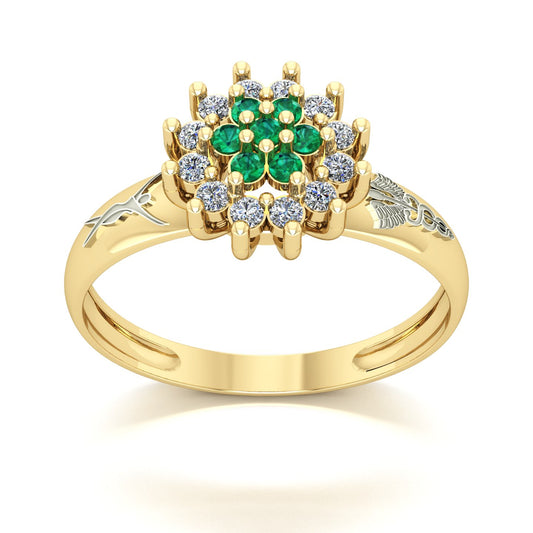 Anel de Formatura de Estética Flower Ouro 18k