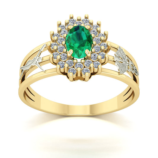 Anel de Formatura de Estética Bright Ouro 18k
