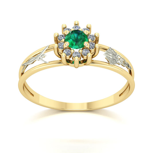 Anel de Formatura de Estética Crown Ouro 18k