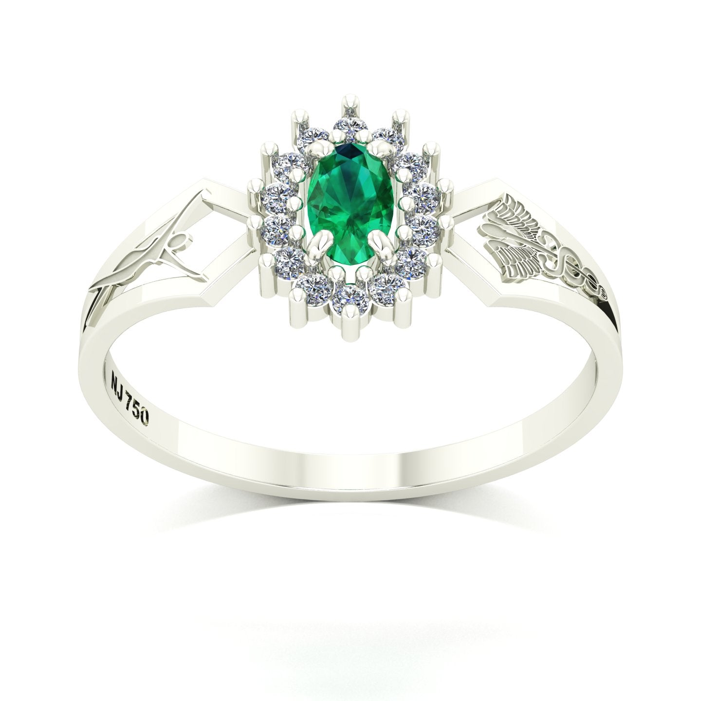 Anel de Formatura de Estética Lovely IV Ouro 18k