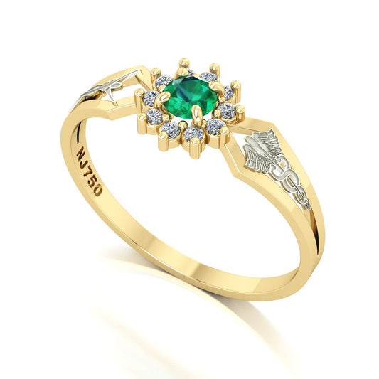 Anel de Formatura de Estética Lovely II Ouro 18k