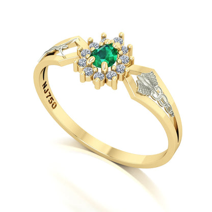 Anel de Formatura de Estética Lovely III Ouro 18k