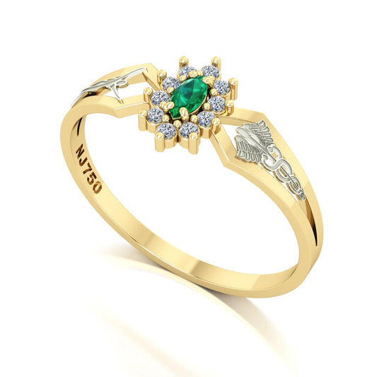 Anel de Formatura de Estética Lovely Ouro 18k