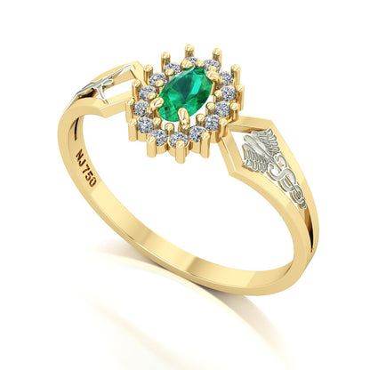 Anel de Formatura de Estética Lovely IV Ouro 18k