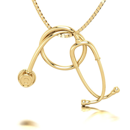 Pingente de Estetoscópio Ouro 18k