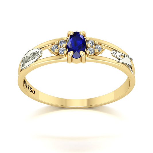 Anel de Formatura de Engenharia Civil Eternus III Ouro 18k
