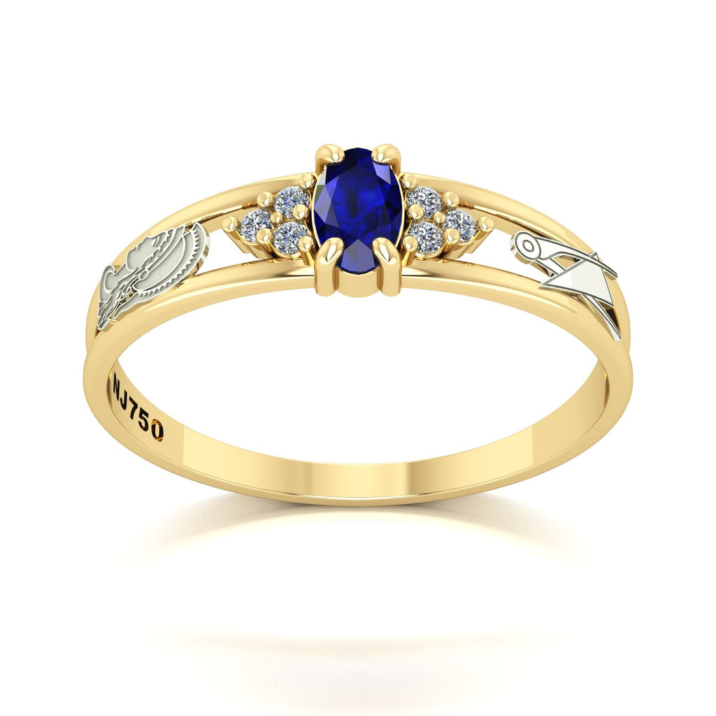 Anel de Formatura de Engenharia de Produção Eternus III Ouro 18k