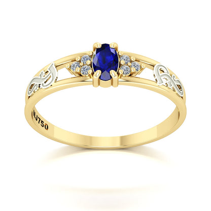 Anel de Formatura de Fonoaudiologia Eternus III Ouro 18k