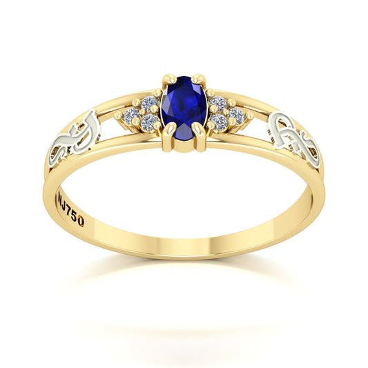 Anel de Formatura de Fonoaudiologia Eternus III Ouro 18k