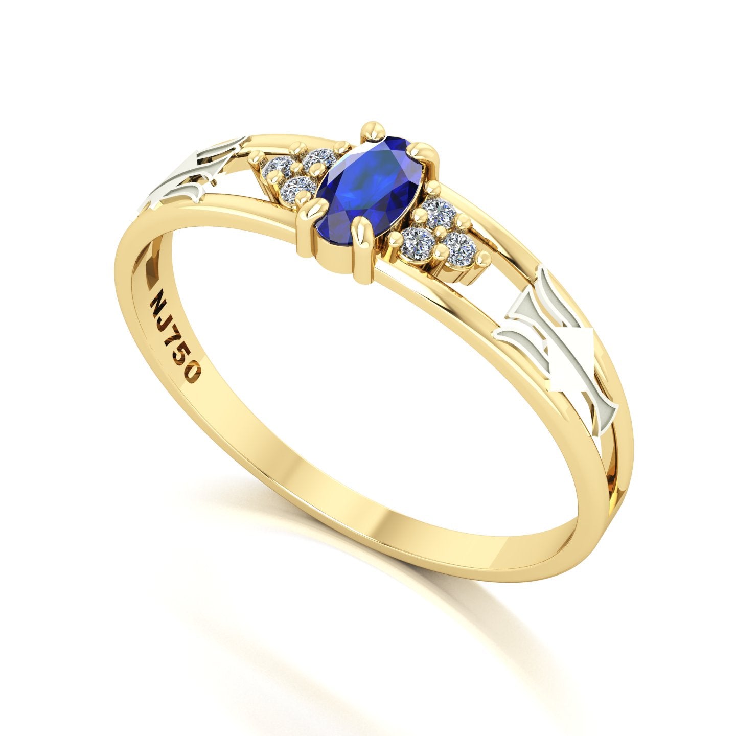 Anel de Formatura de Recursos Humanos Eternus III Ouro 18k