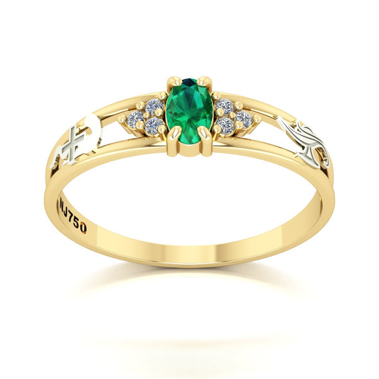Anel de Formatura de Enfermagem Eternus III Ouro 18k